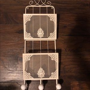 Iron ivory wall organizer